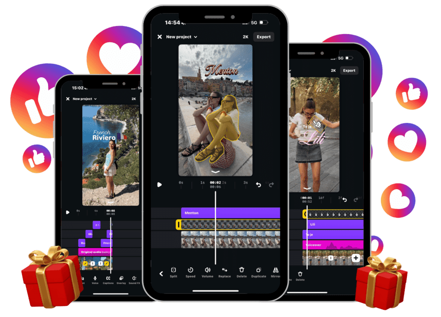 Urejanje Instagram Reelsov na Easy